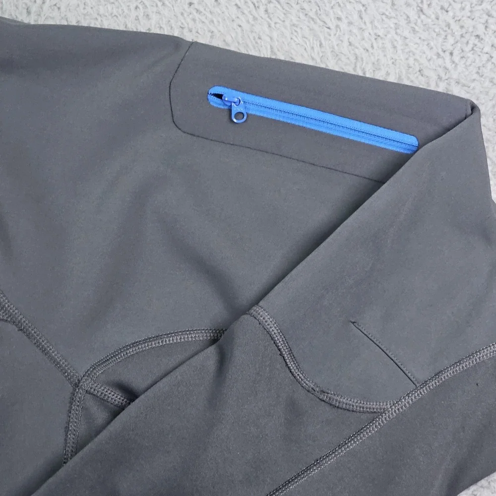 The North Face Pullover Mens Large Gray Quarter Zip Stretch Fleece Lined Outdoor